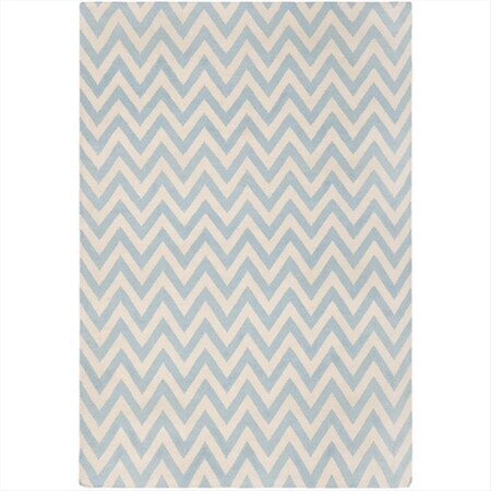 Safavieh 8 Ft. X 10 Ft. Large Rectangle Contemporary Dhurries- Blue And Ivory- Flatweave Rug DHU557B-8